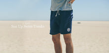 Load image into Gallery viewer, Navy Sun Up Swim Trunk
