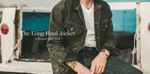 Load image into Gallery viewer, The Long Haul Jacket in Washed Olive Duck
